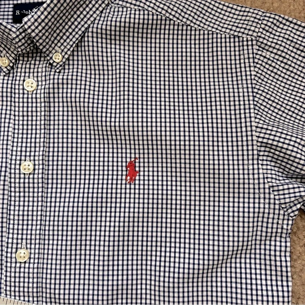 Ralph Lauren Gingham Long Sleeve Button Down Shirt